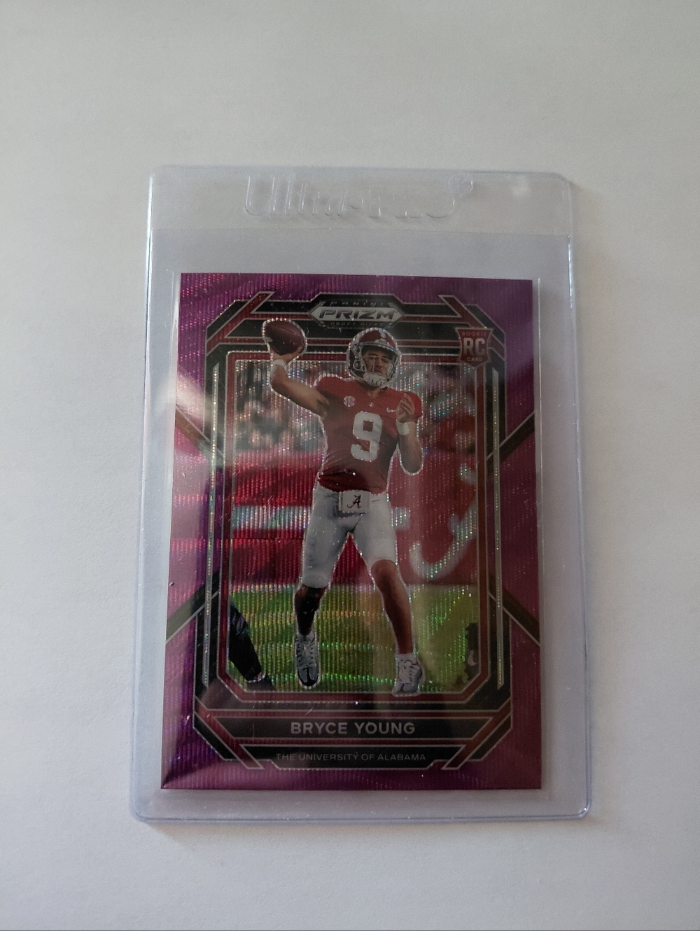 Panini Prizm Bryce Young Rookie Football Card - Pink